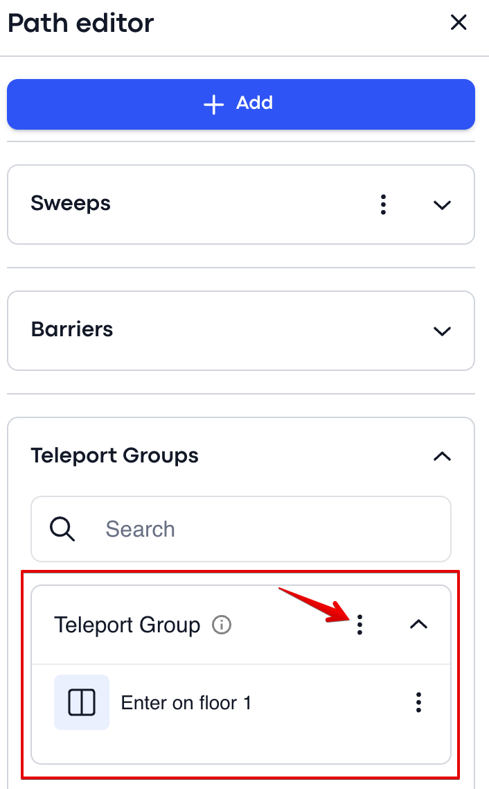 Placing a teleport point