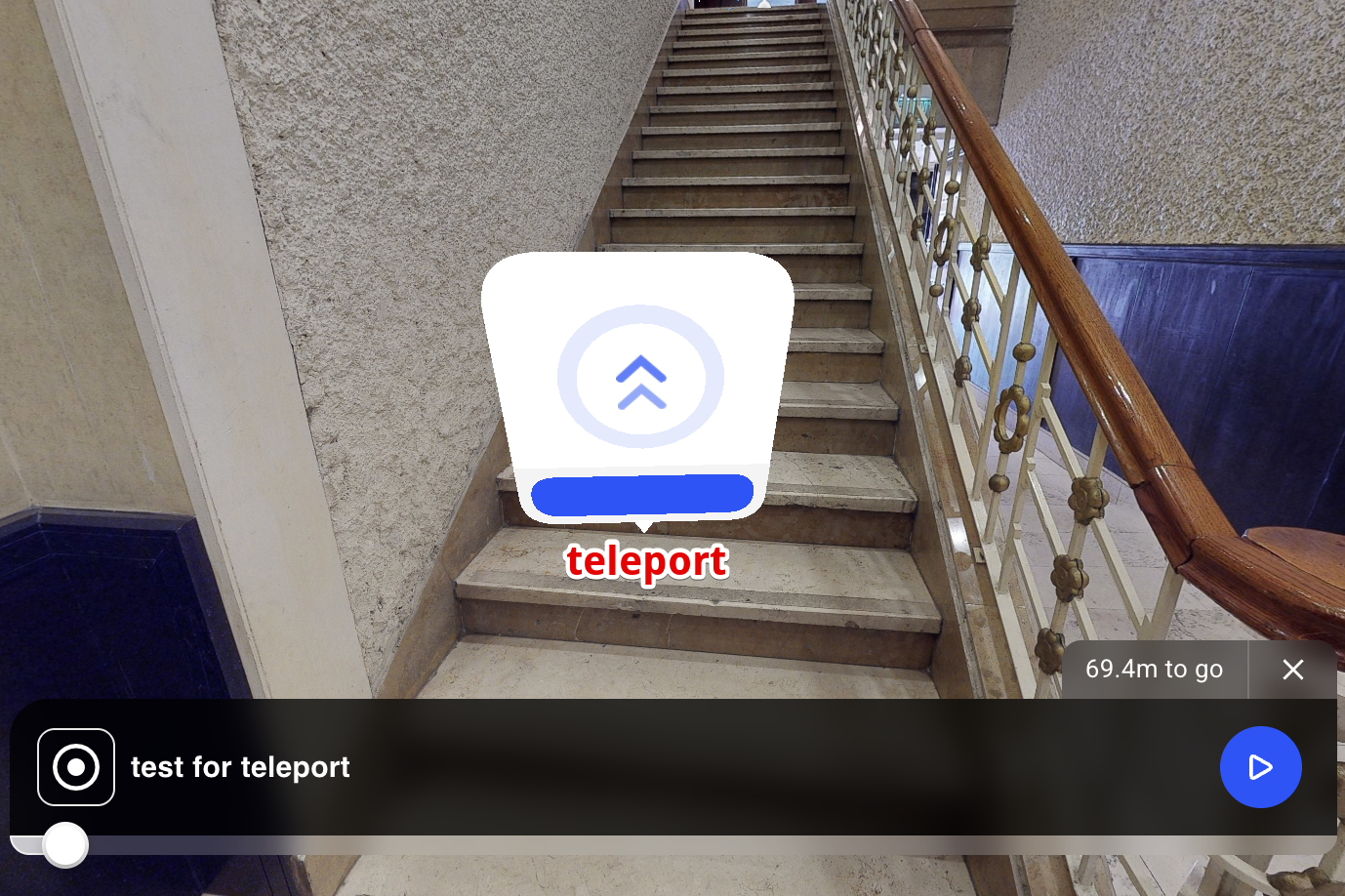 Teleports in the path preview