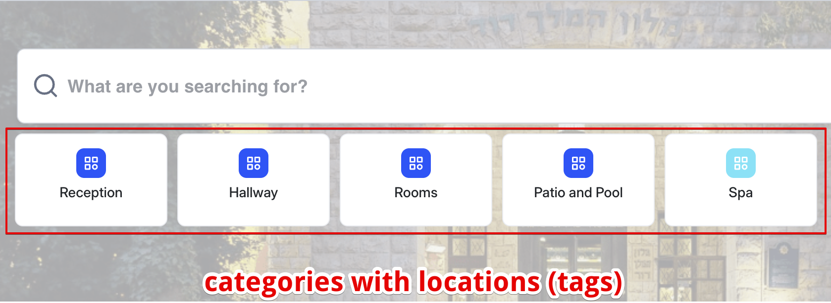 Menu item — toggling AR vs WEB visibility