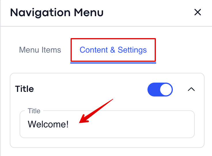Settings — general appearance