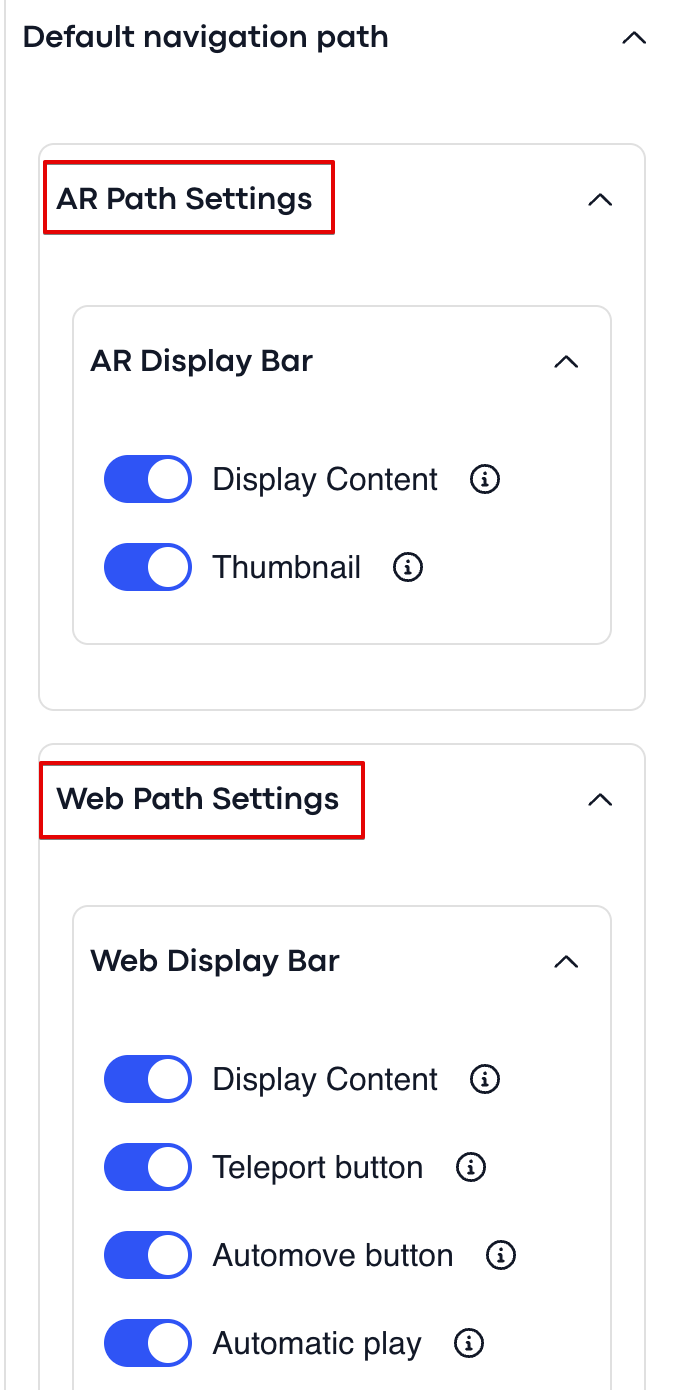 Settings — saved configuration applied to a route