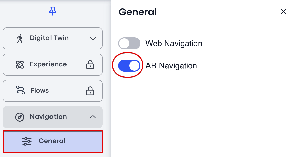 Enabling only the AR toggle