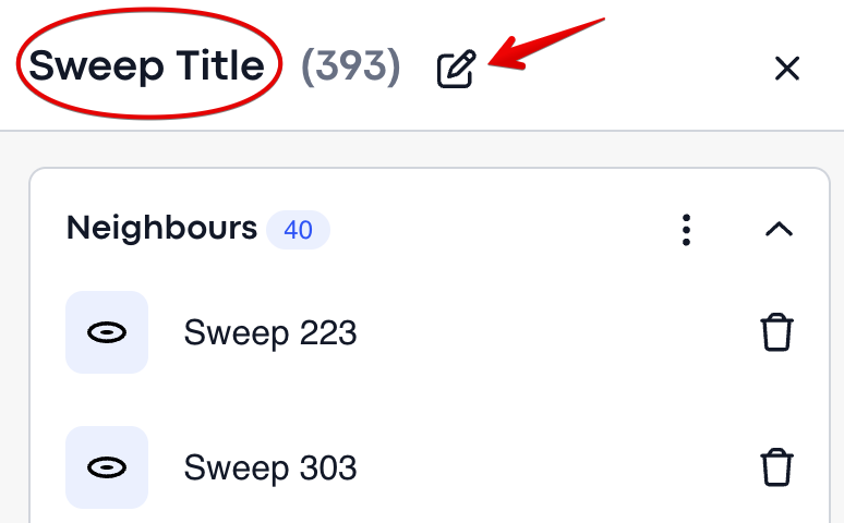 Sweep with a custom name