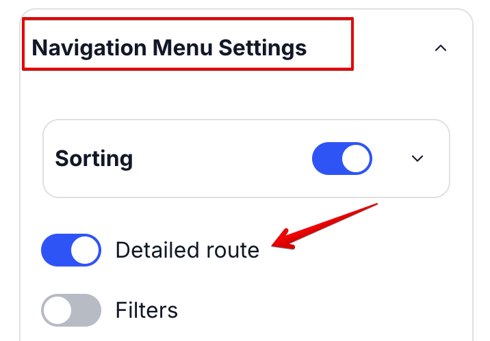 Settings — additional WEB / AR display options
